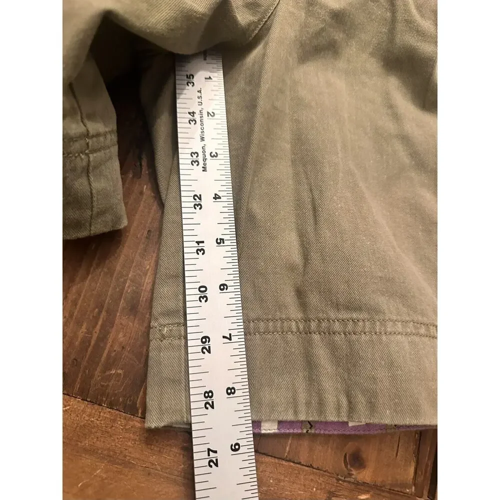 Vintage Nike Girls Size Medium Pull On Khaki Shorts Golf Walking Geometric Hem